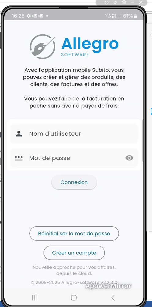 Application smartphone